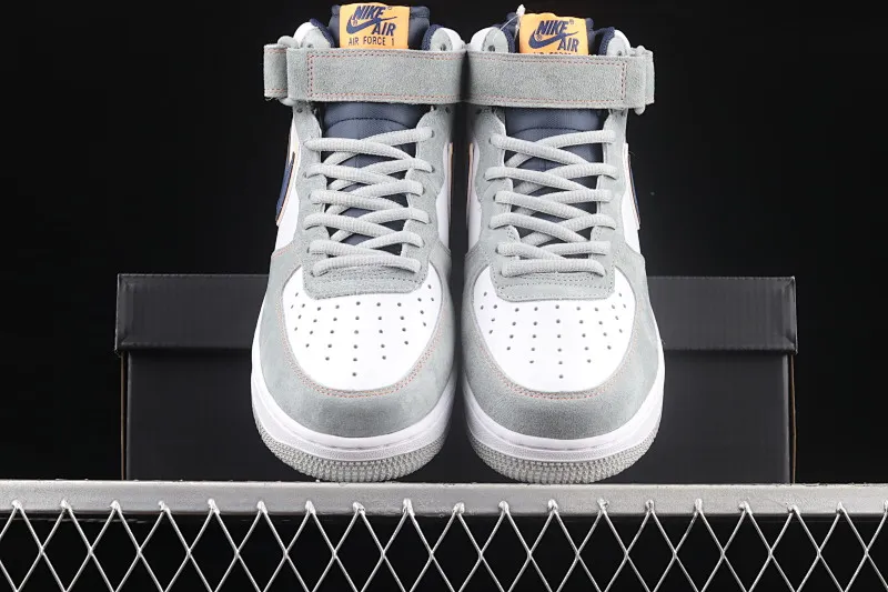 All categories Nk Air Force 1 Air Force series Nk Air Force 1 Mid Air Force mid-top Nk Air Force 1'07 Mid gray blue orange suede Air Force One mid-top casual sneakers CQ5059-203